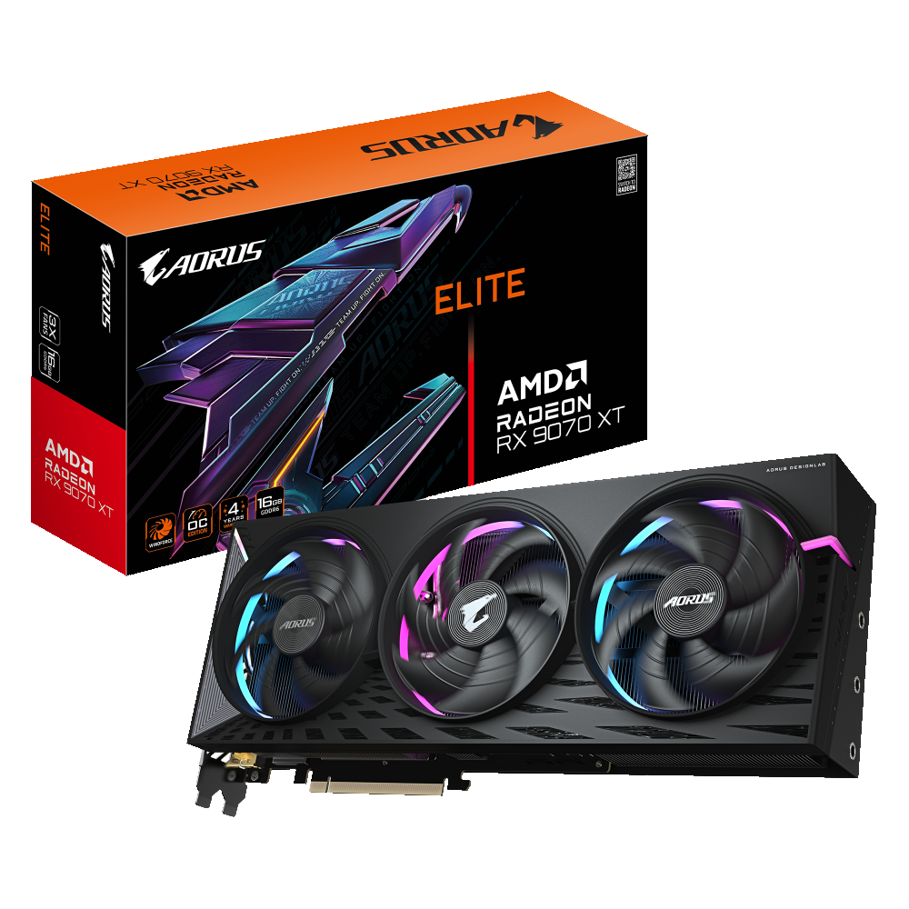 کارت گرافیک گیگابایت GIGABYTE RADEON RX 9070 XT AORUS ELITE 16GB