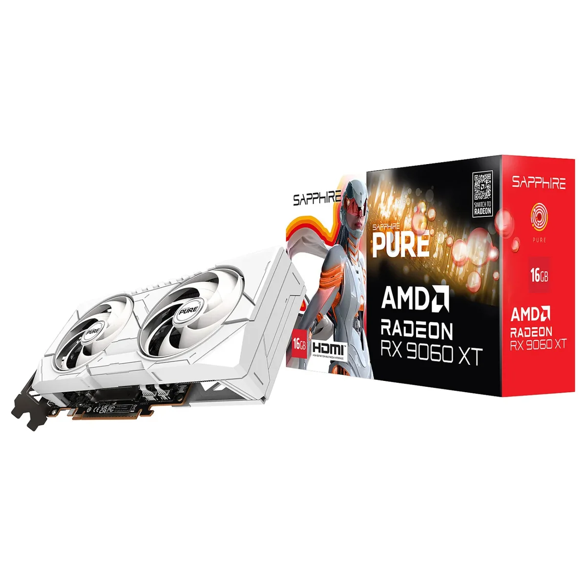 کارت گرافیک SAPPHIRE Radeon RX 9060 XT PURE 16GB 16GB